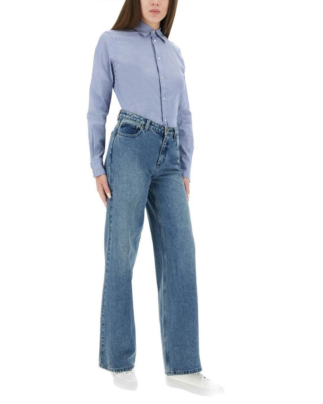 Polo Ralph Lauren Blue Button-Down Embroidered Logo Shirt