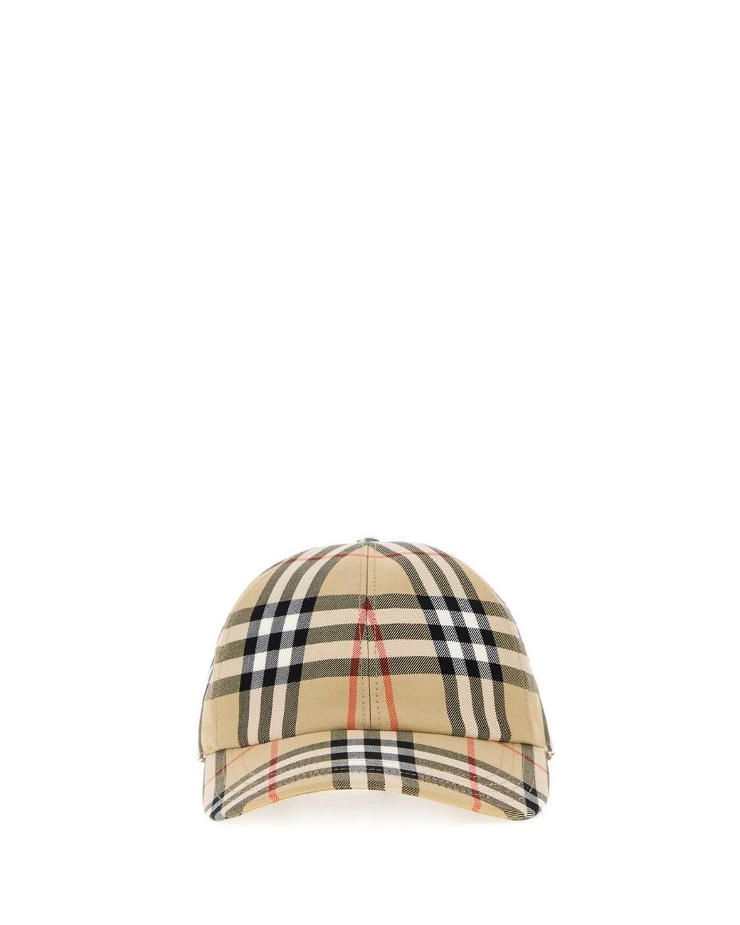 Burberry Metallic Classic Check 100% Cotton Baseball Cap