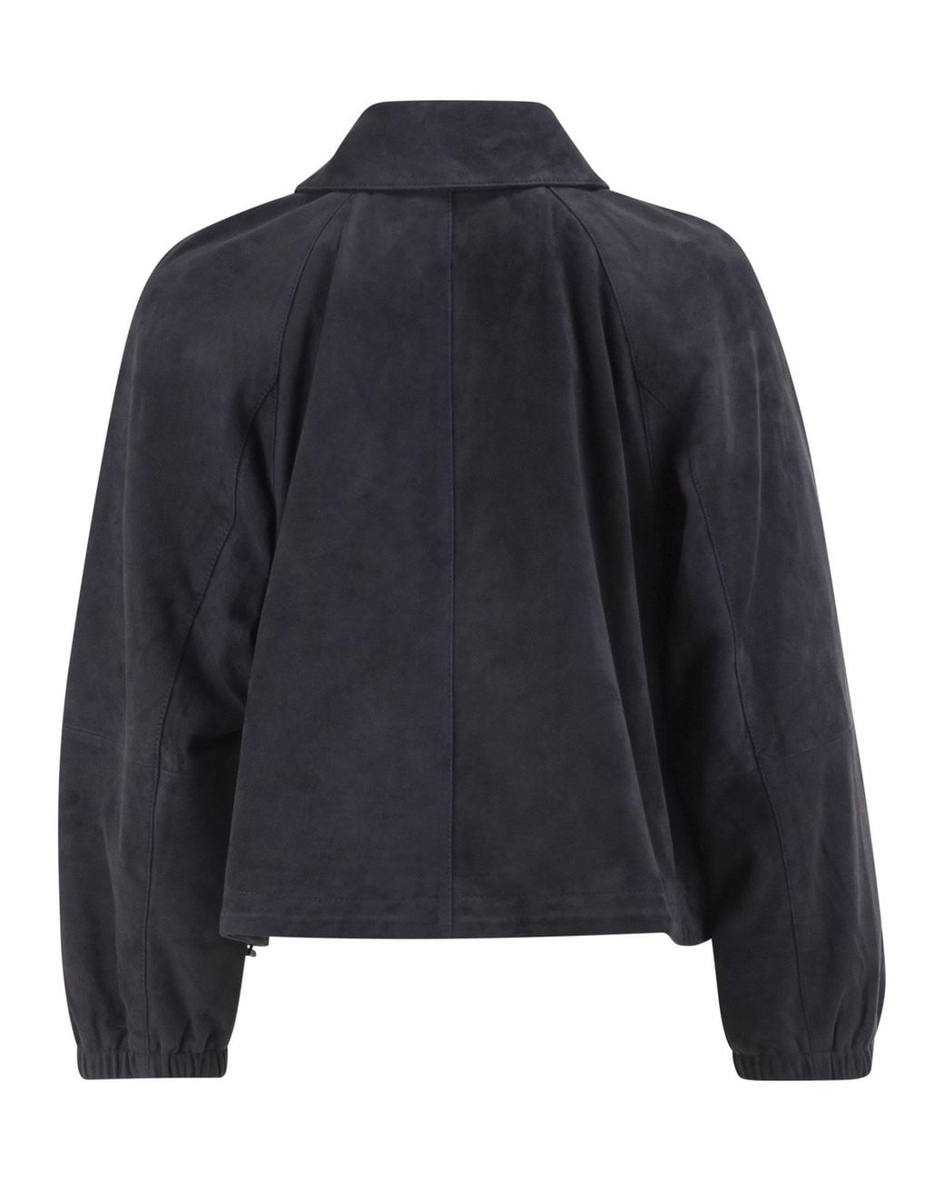 Weekend by Maxmara Blue Wkdzuppa Suede Goatskin Jacket