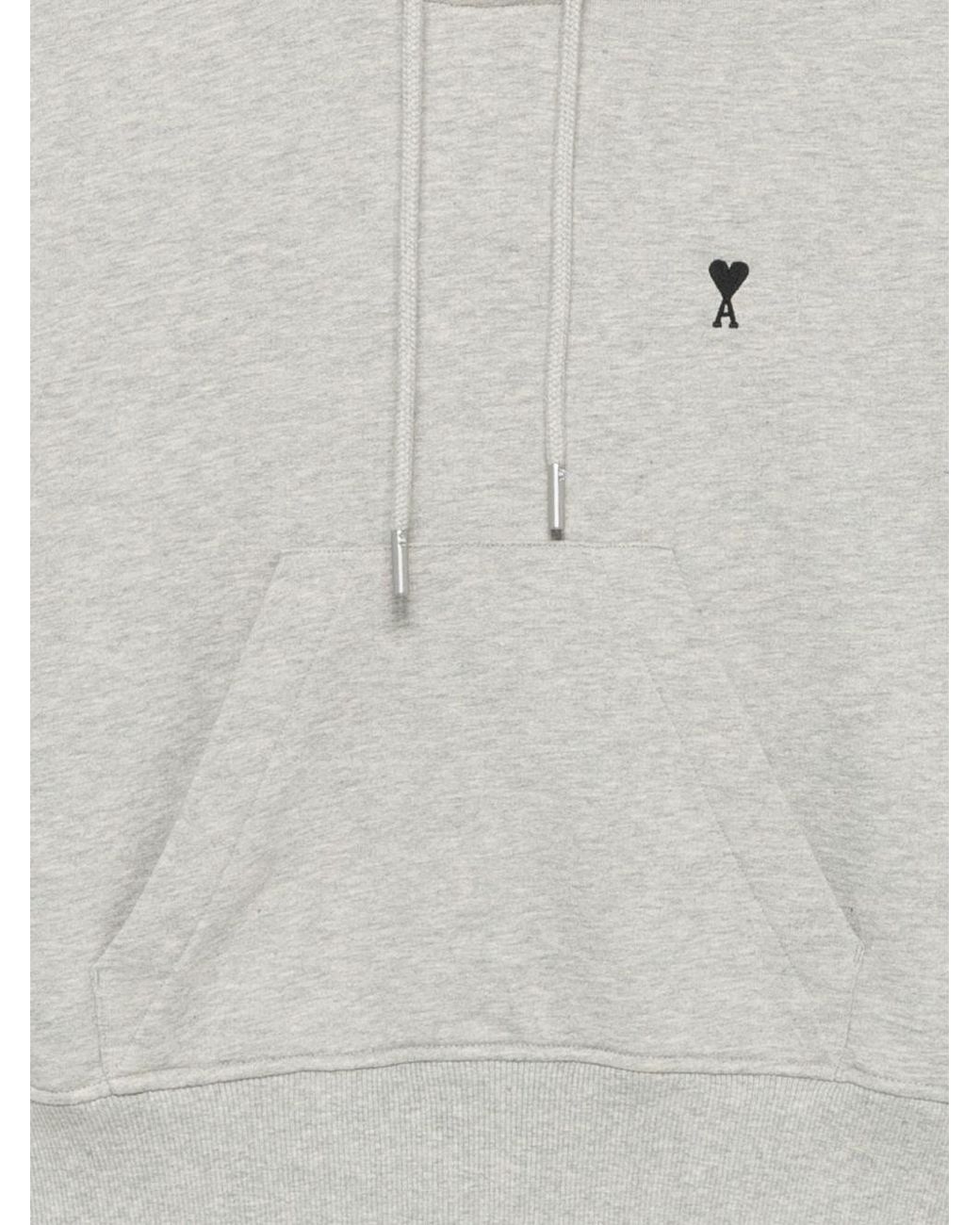 AMI White Ami De Coeur Cotton Hoodie