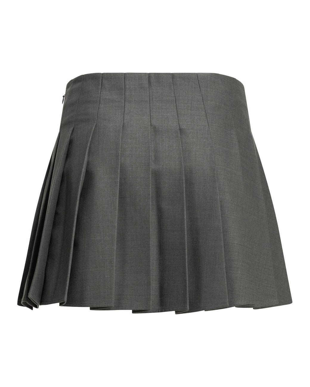 Self-Portrait Gray Pleated Miniskirt