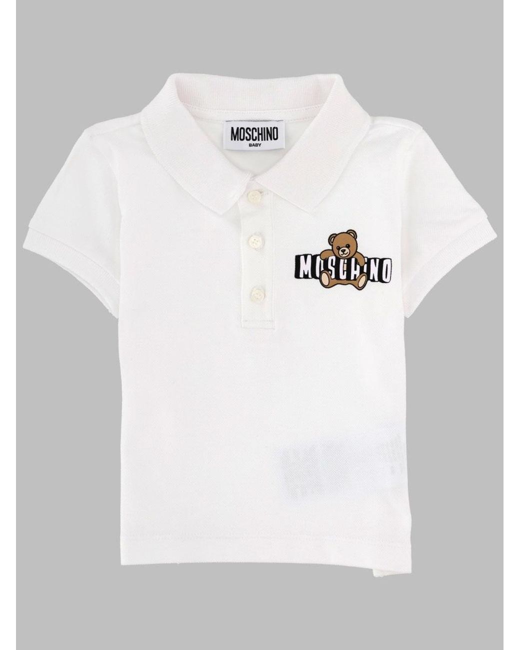 Moschino Gray Polo Con Logo