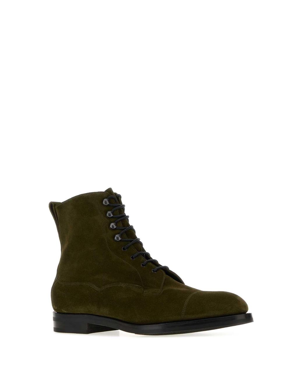 Edward Green Green Dark Suede Galway Ankle Boots for men