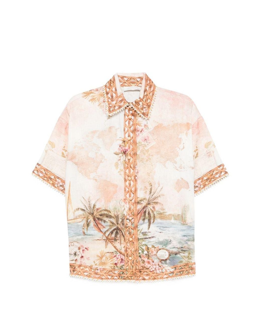 Zimmermann Pink Mahon Linen Shirt