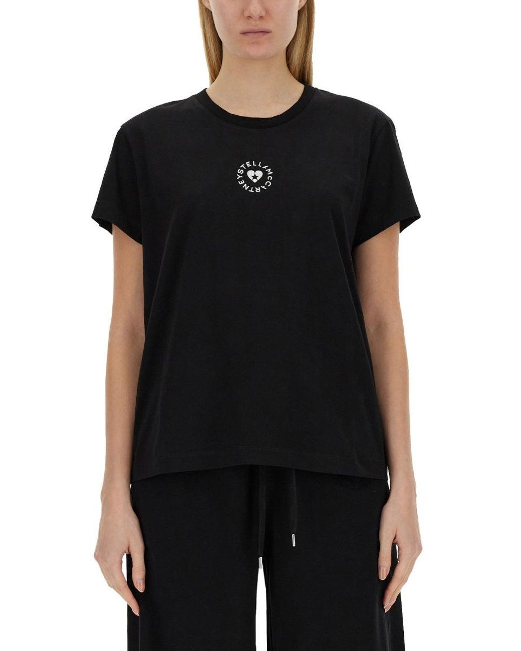 Stella McCartney Black T-Shirt With Logo