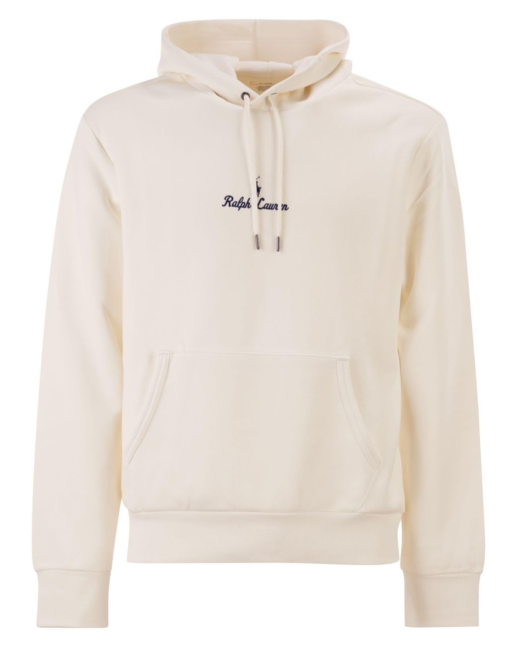 Polo Ralph Lauren White Double Knit Hoodie for men