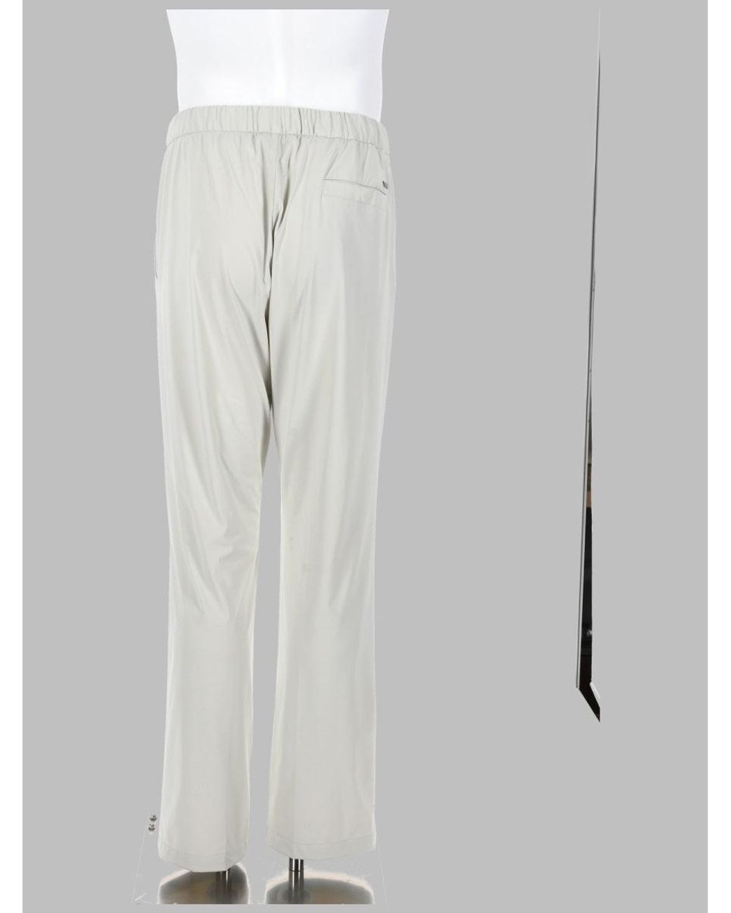 Herno White Trousers Elasticated Polyamide for men