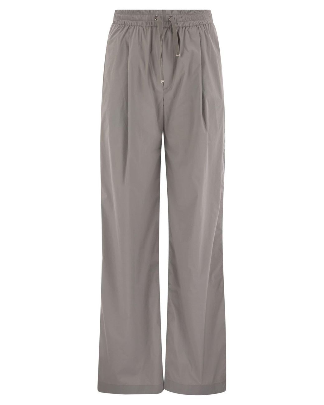 Herno Gray Stretch Nylon Trousers