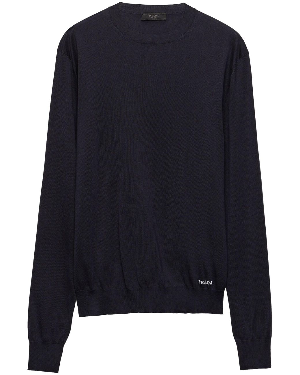 Prada Seidenpullover mit Rundhalsausschnitt in Blue für Herren