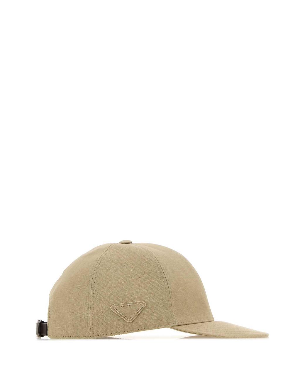 Prada Natural Sand Solid Baseball Hat for men
