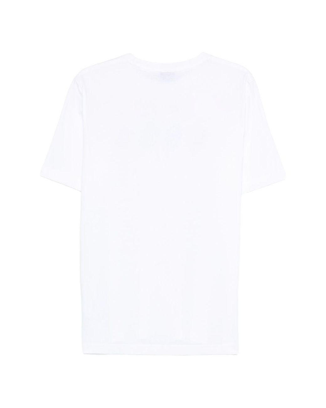Paul Smith White Printed Cotton T Shirt