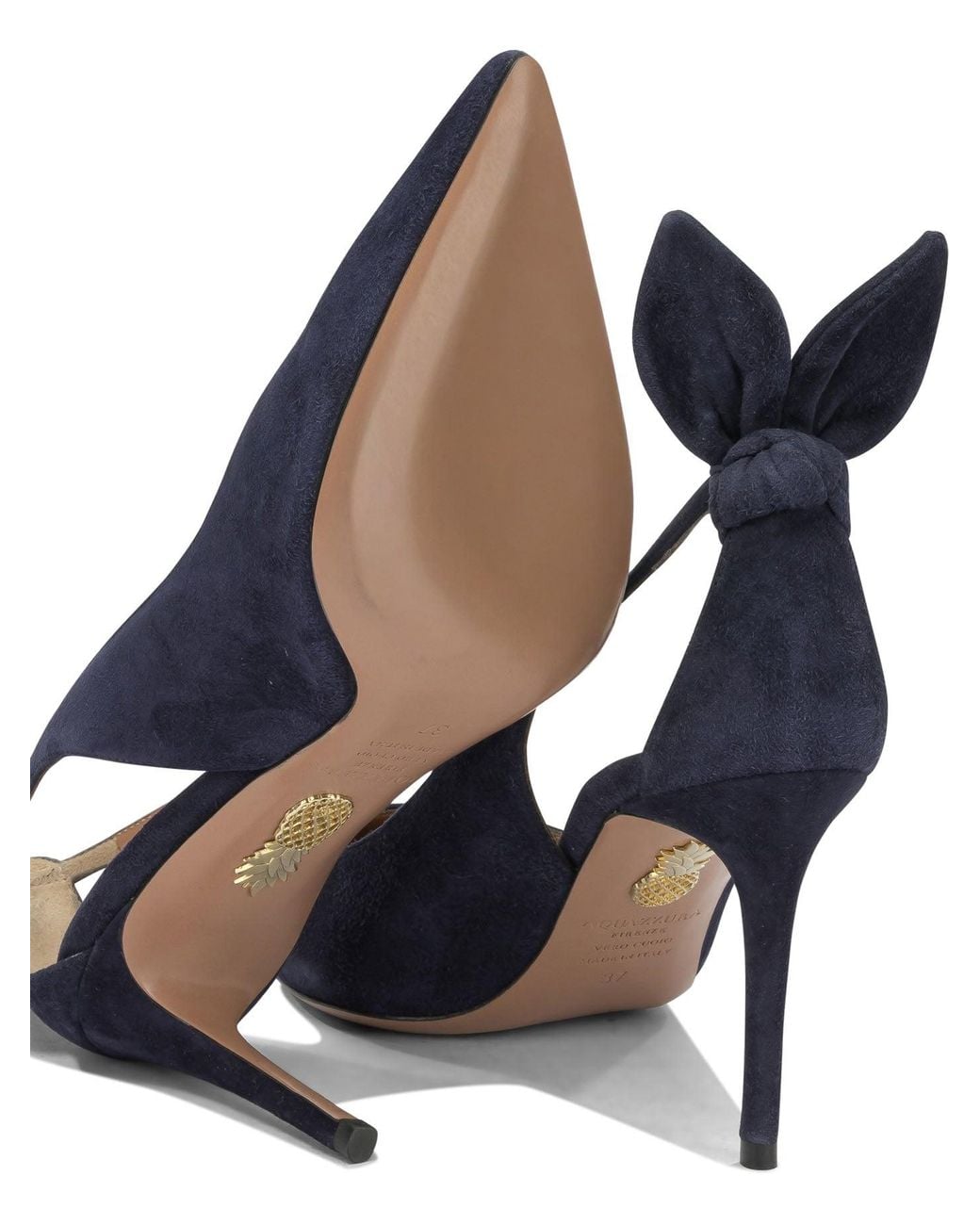 Aquazzura Blue "Bow Tie 85 Mm" Décolleté