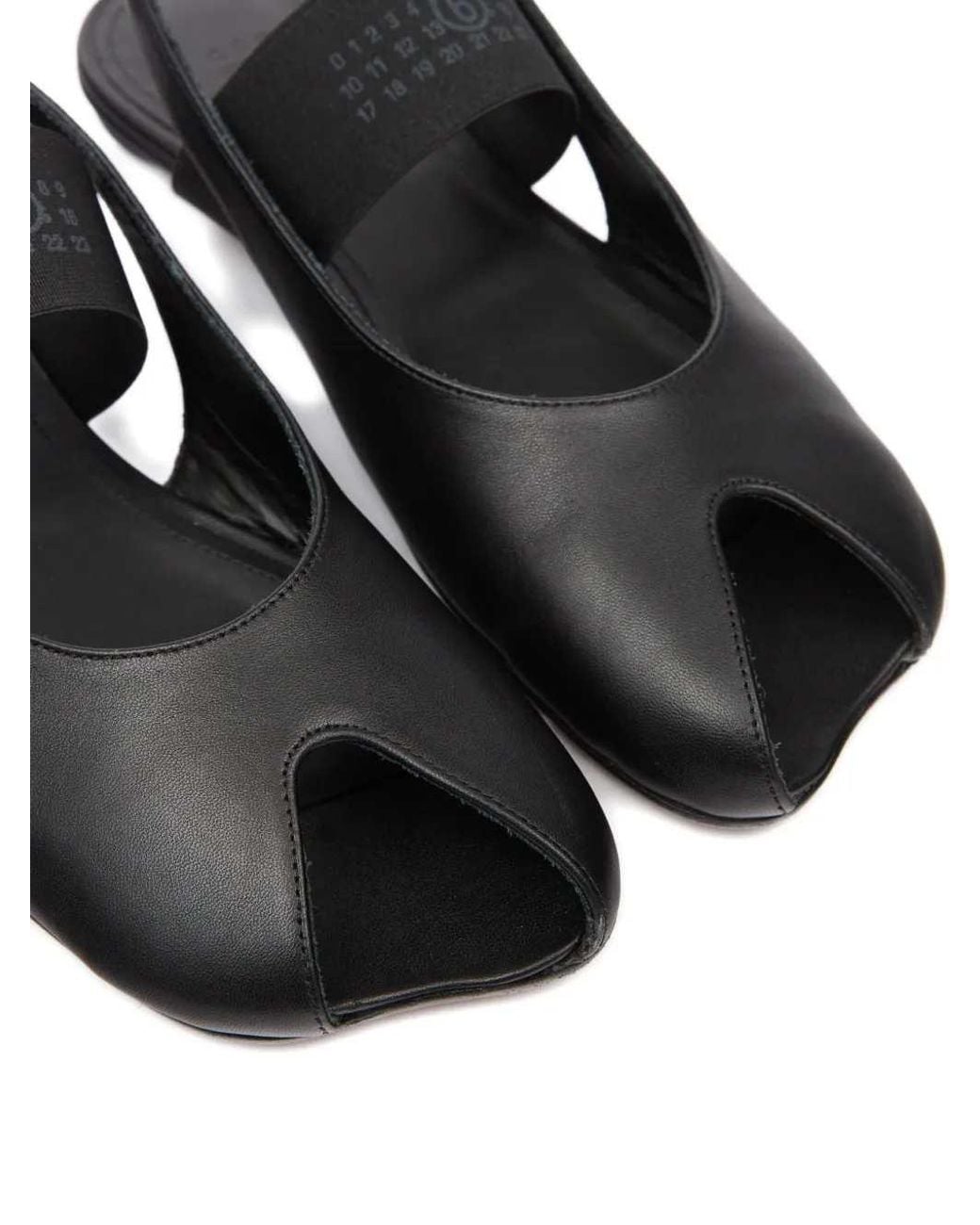 MM6 by Maison Margiela Black Open-Toe Sandals