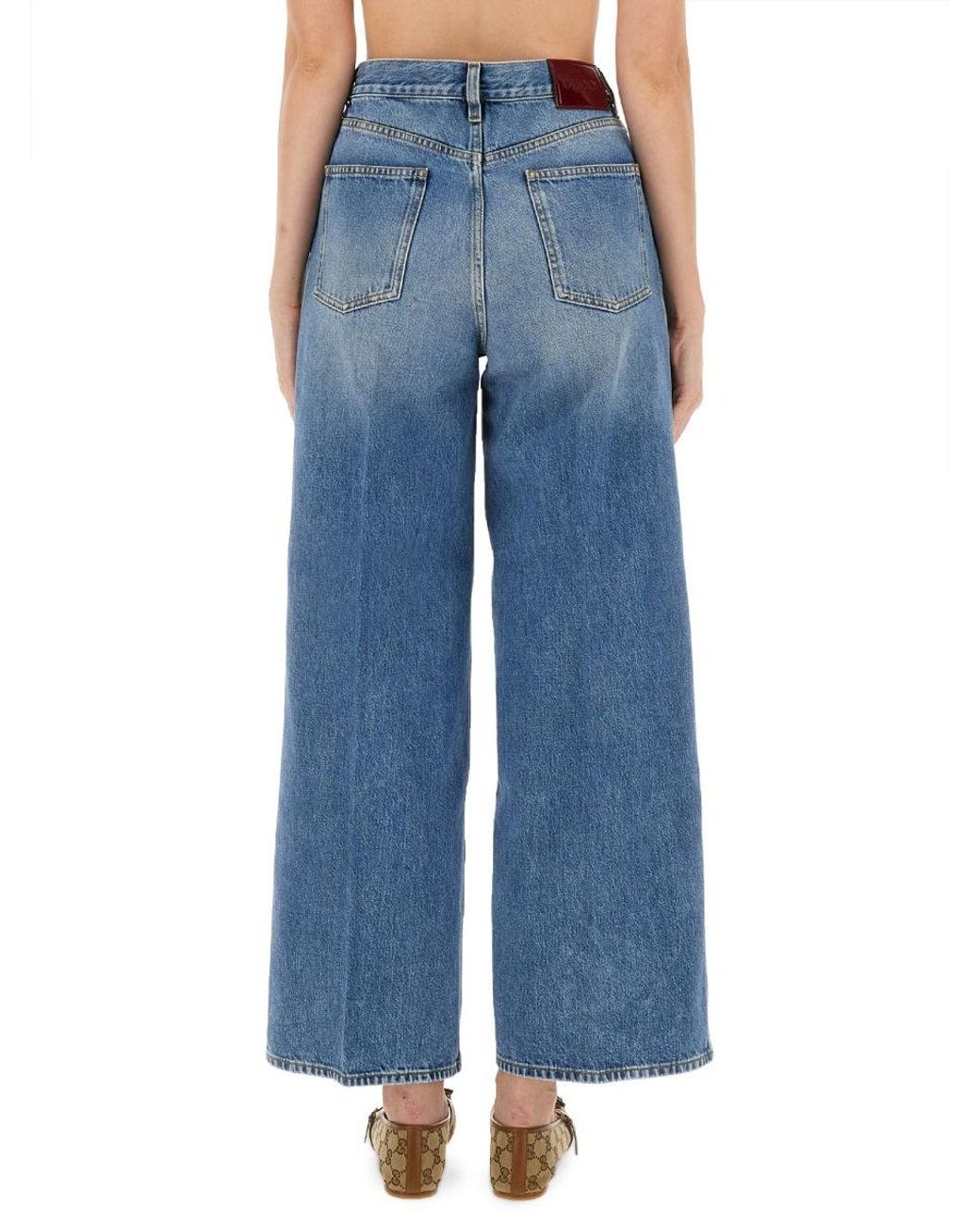Gucci Blue "Wide-Leg" Jeans