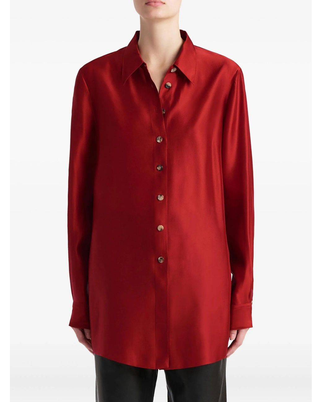 Khaite Red Auryn Top