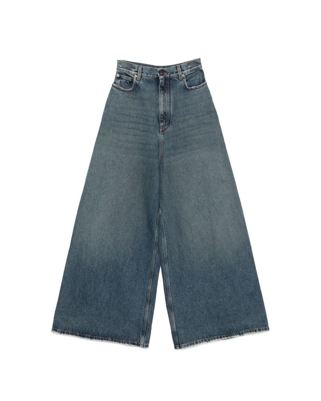 Balenciaga Blue Super High Waist Wide Jeans
