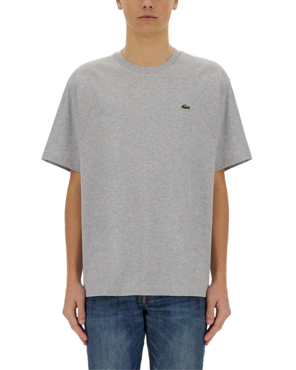 Lacoste Gray T Shirt With Logo