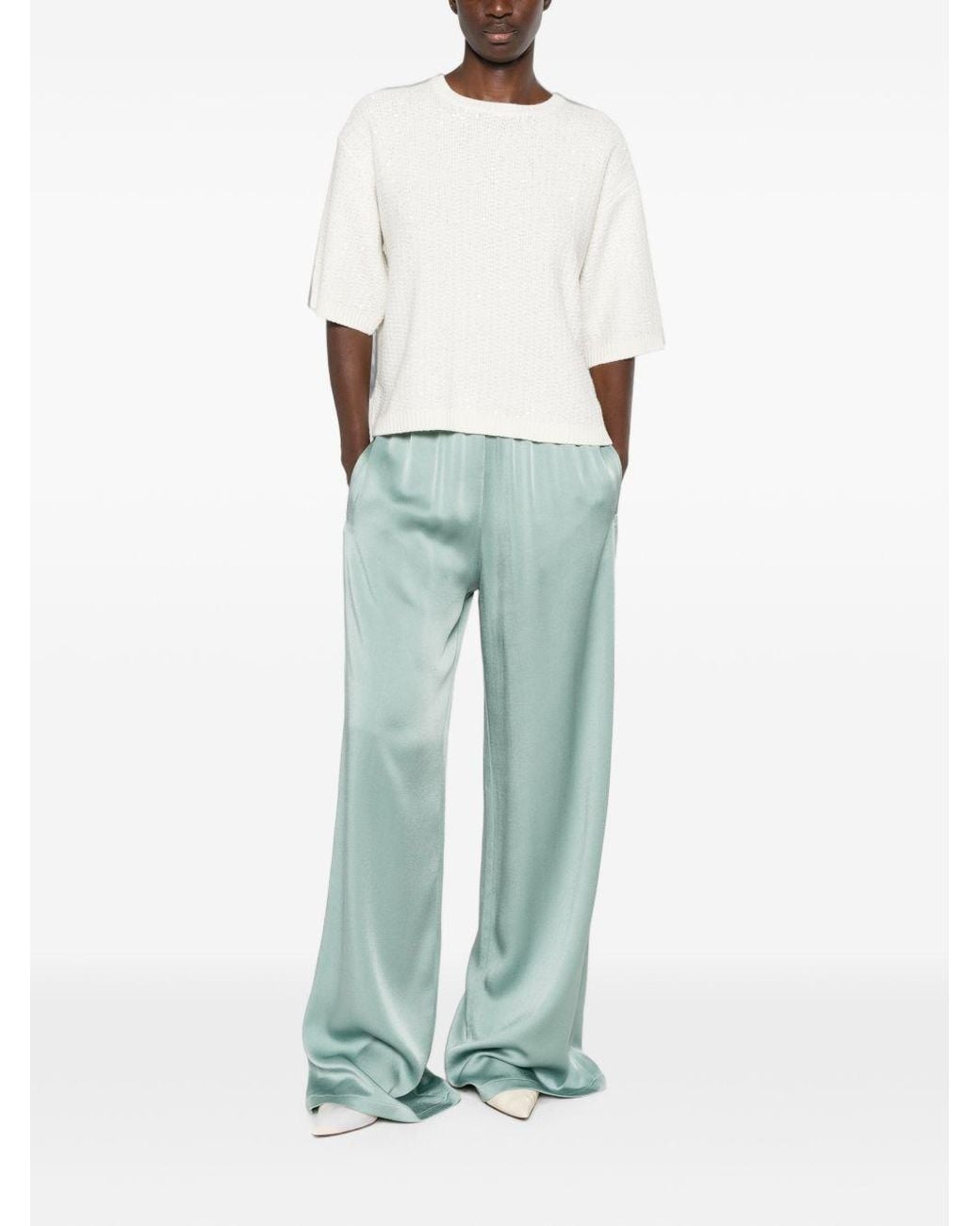 Fabiana Filippi White Wool Blend Sweater