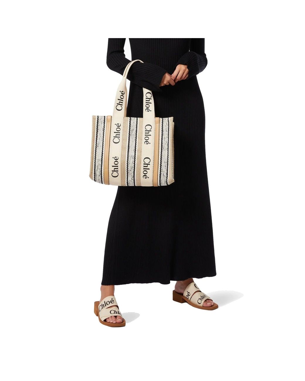 Chloé Metallic Chloé Woody Medium Tote Bag