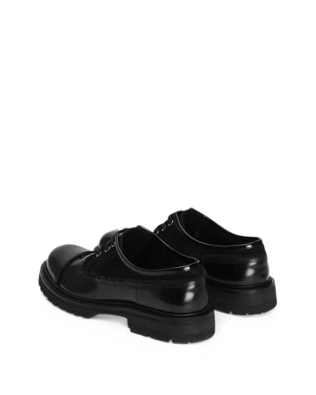 Dolce & Gabbana Black Lace Up Derbies
