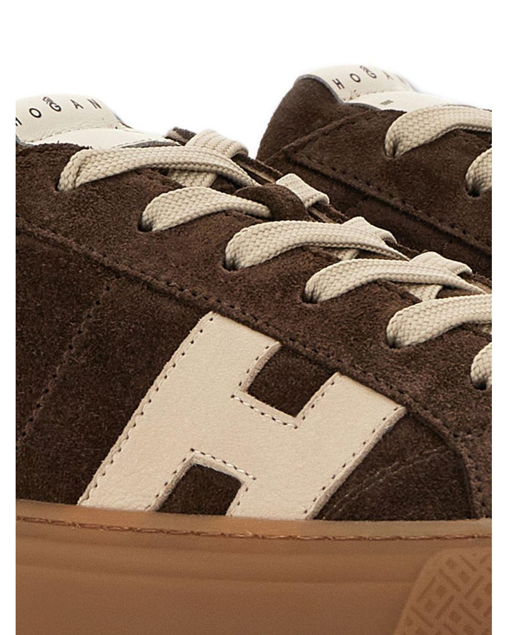 Hogan Brown H705 Leather Sneakers