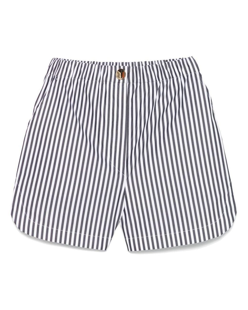 Sportmax Multicolor Striped Cotton Shorts