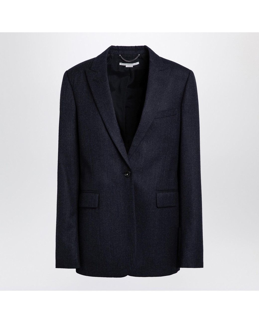Stella McCartney Single-Breasted Wool Jacket For in Blue | Lyst UK