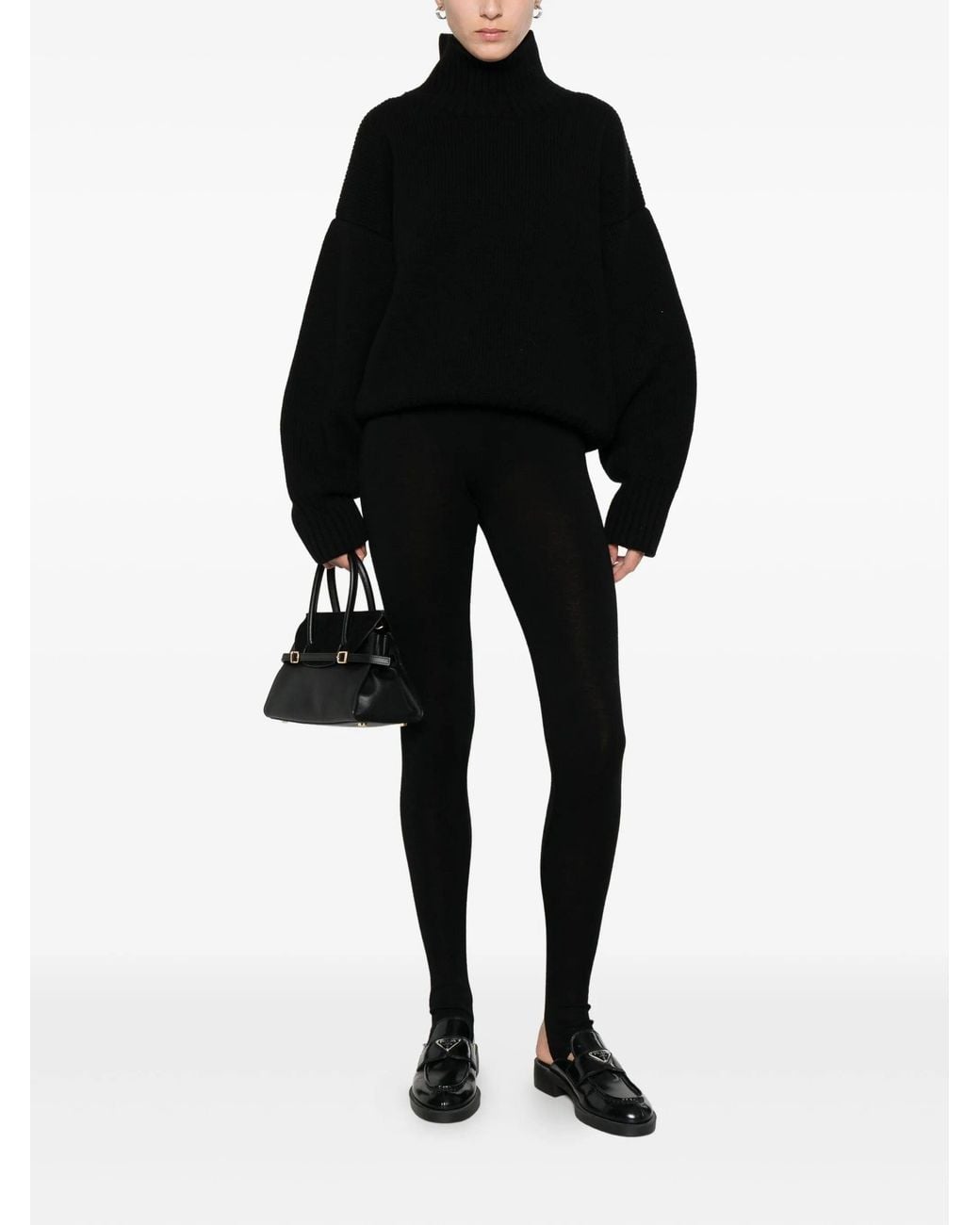 Forte_forte Gray Wool Ribbed Jersey Leggings With Spats Clothing