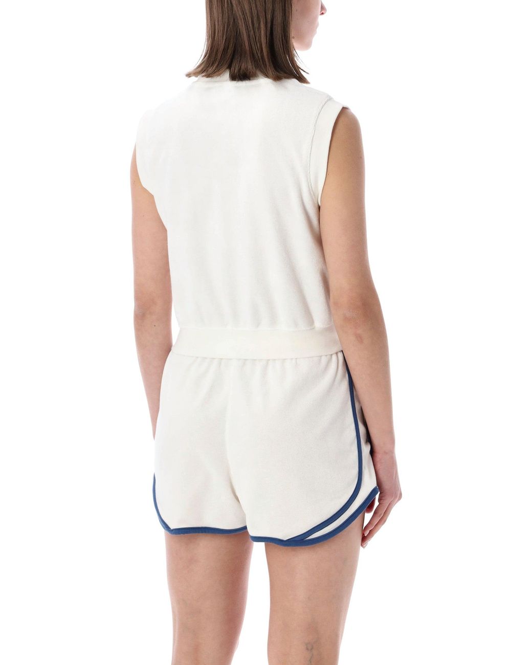 Nike White Chill Terry Tank Top With Logo