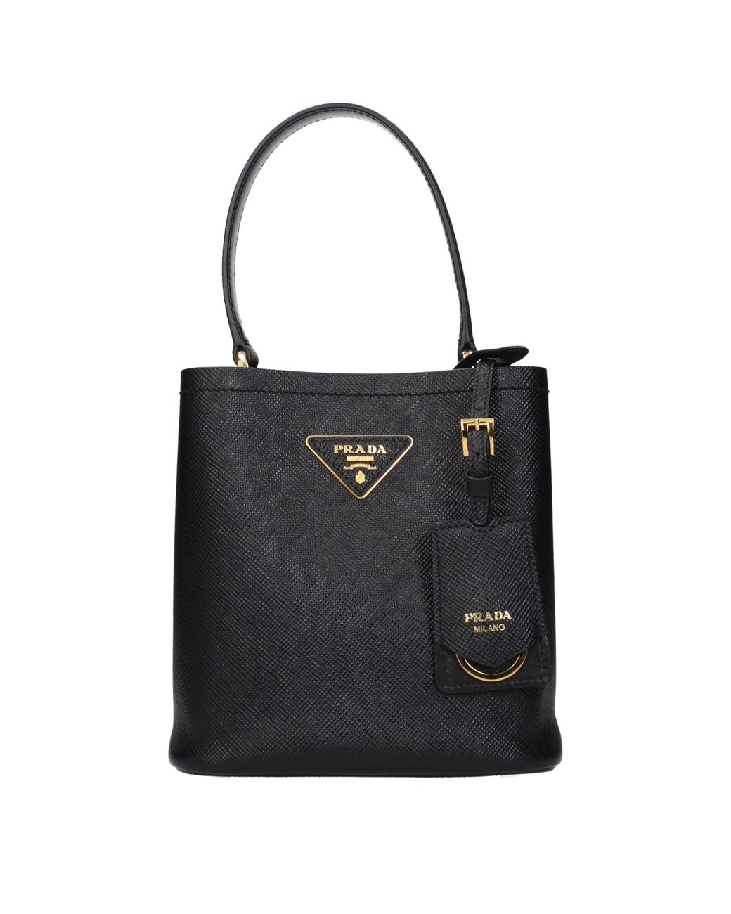 Prada Black Handbags And Shopping Bags
