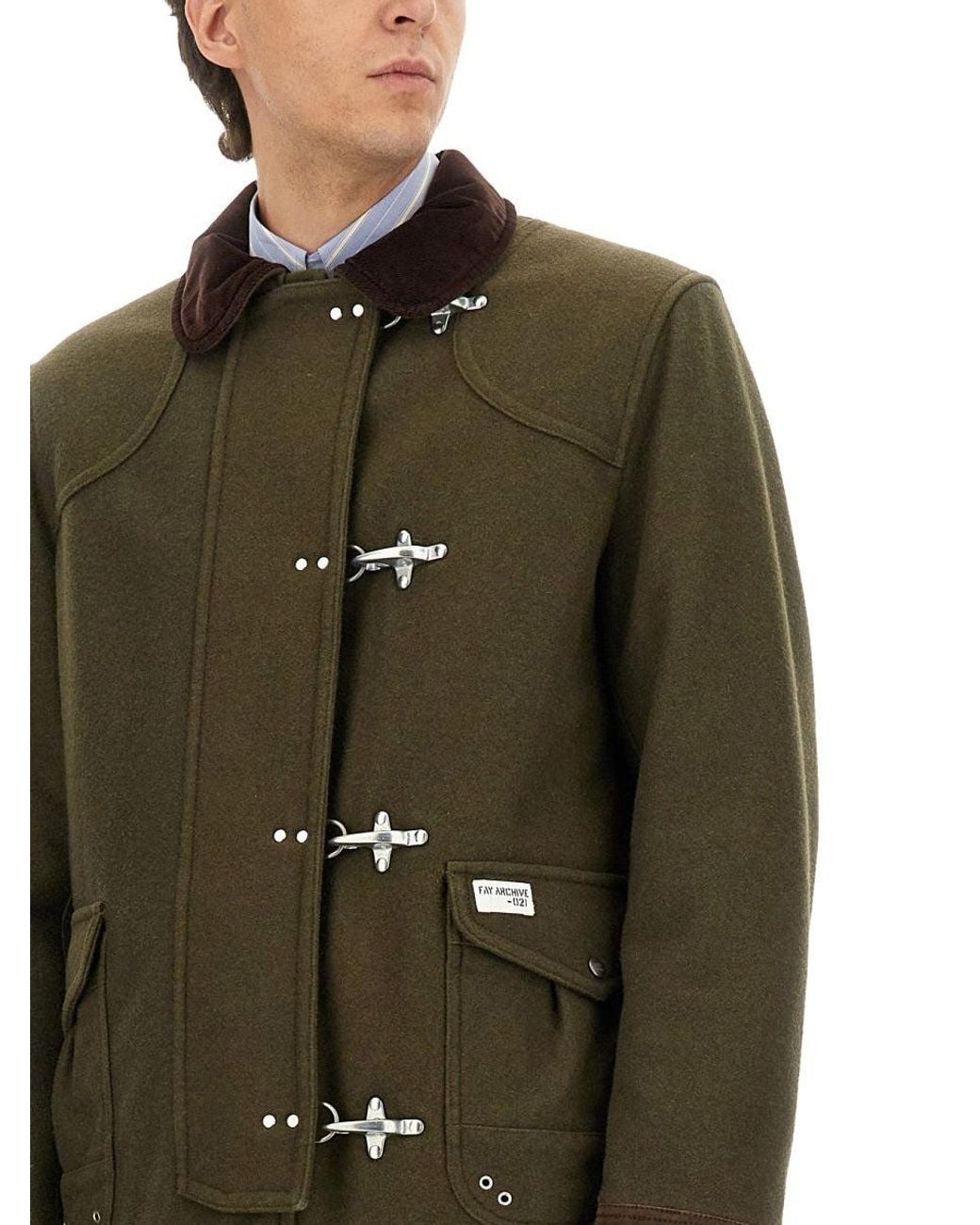 Fay Green "4 Hooks" Jacket for men