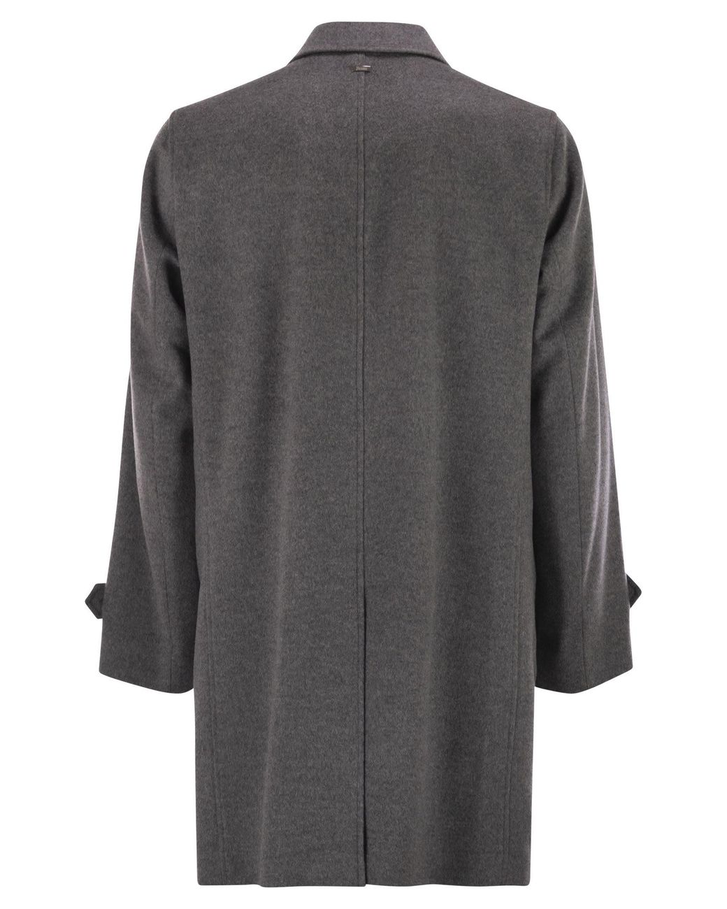 Herno Gray Wool And Cashmere Coat for men