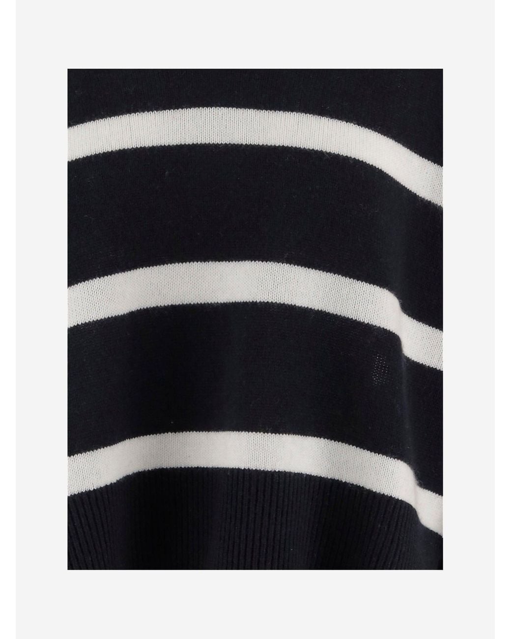 Allude Black Kaschmir-Streifenpullover
