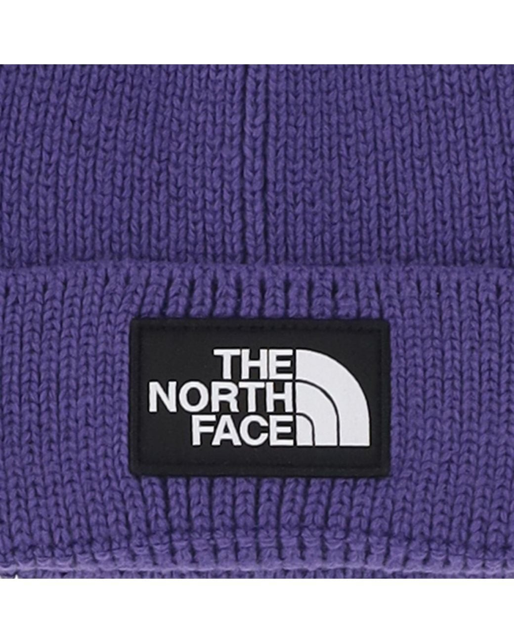 The North Face Purple Logo Beanie