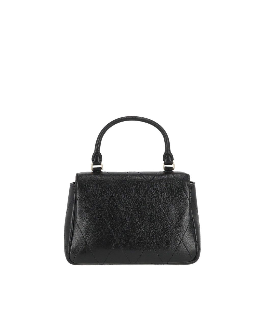 Tory Burch Black Charlie Quilted Top Handle Chain Wallet