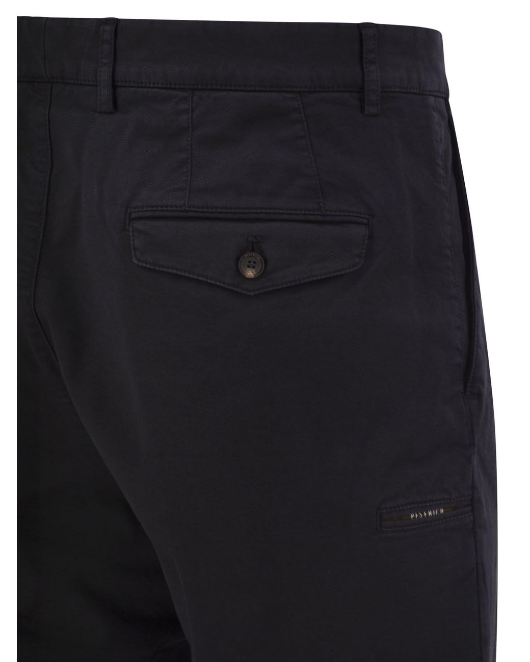 Peserico Blue Stretch Cotton Chino Trousers for men