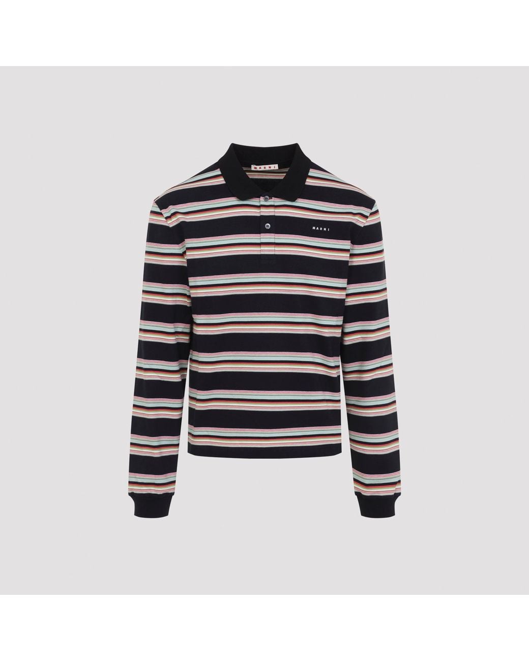 Marni Black Cotton Polo