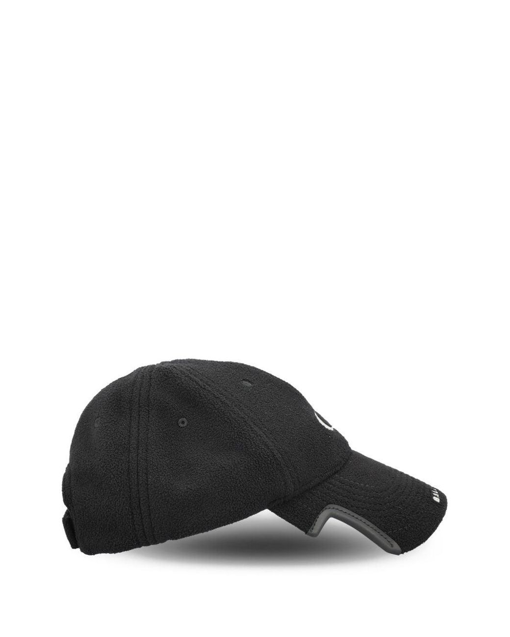 Balenciaga Black Fleece Baseball Cap for men