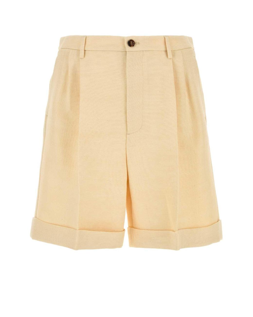 Valentino Garavani Natural Cream Jute Bermuda Shorts for men