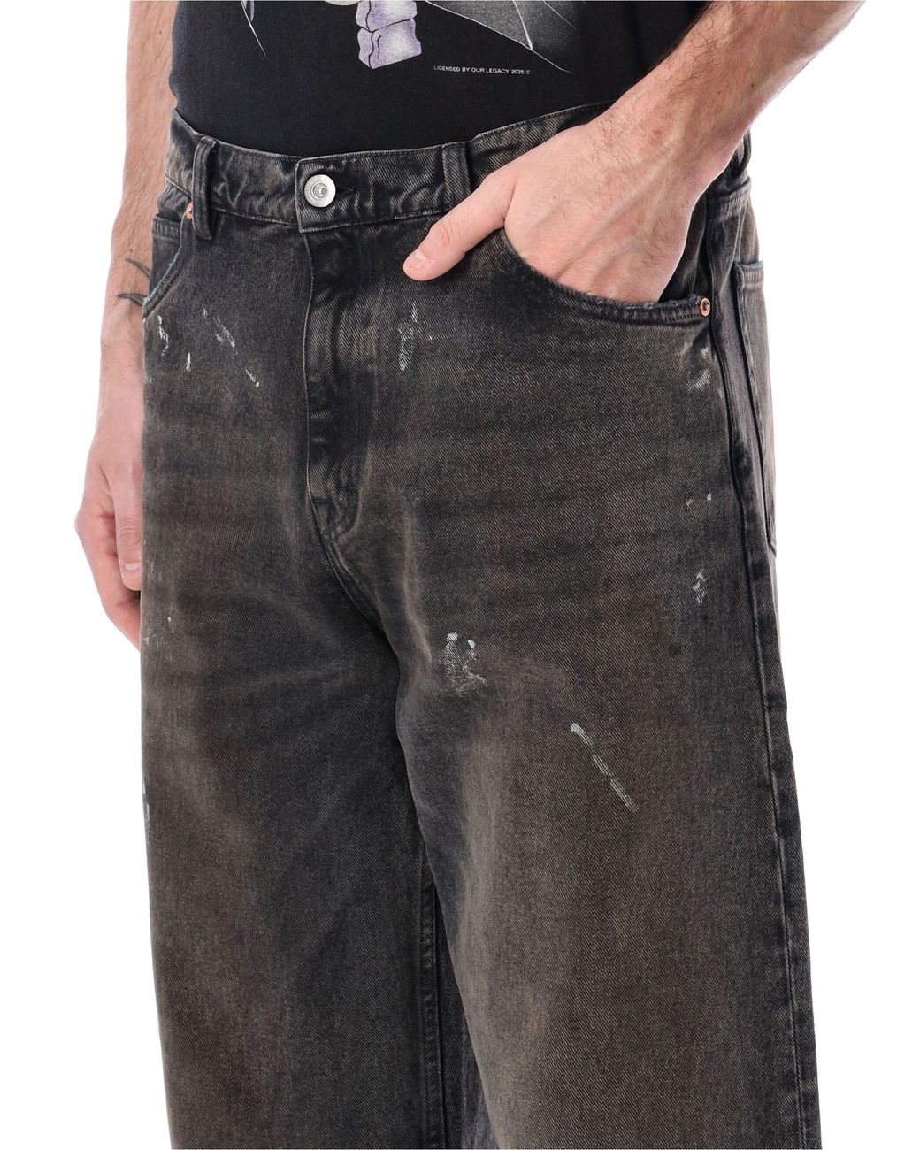 Our Legacy Black Vast Cut Wide-Leg Jeans