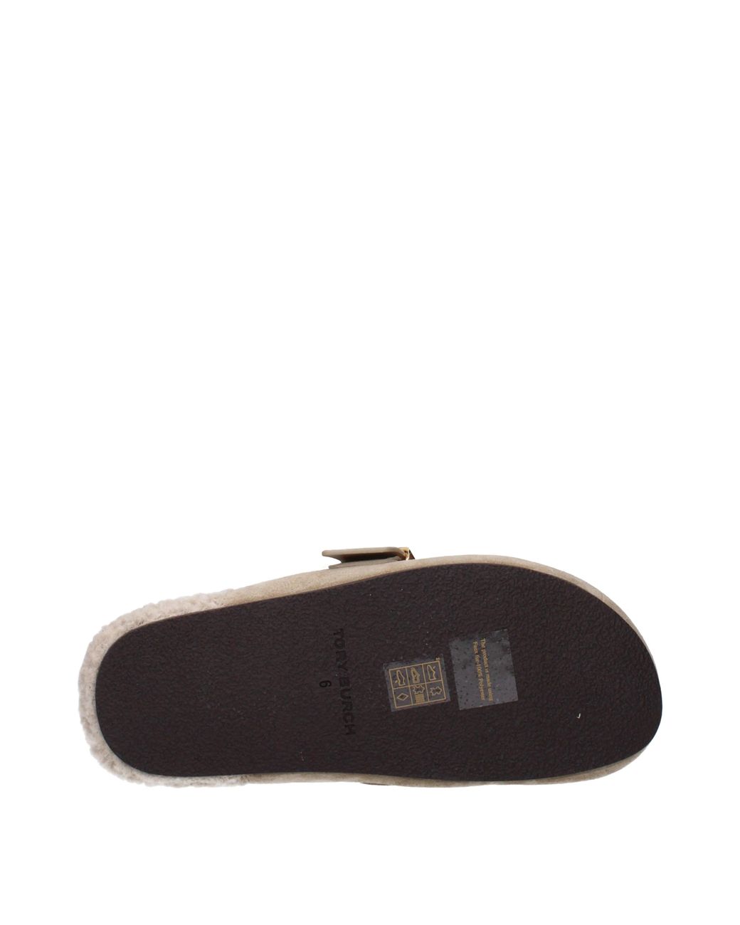 Tory Burch Natural Mellow Clogs And Slides Suede/Hazelnut