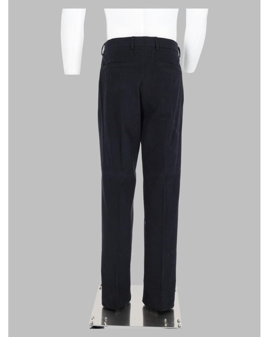 Zegna Blue Italian Wool-Cashmere Blend Trousers for men