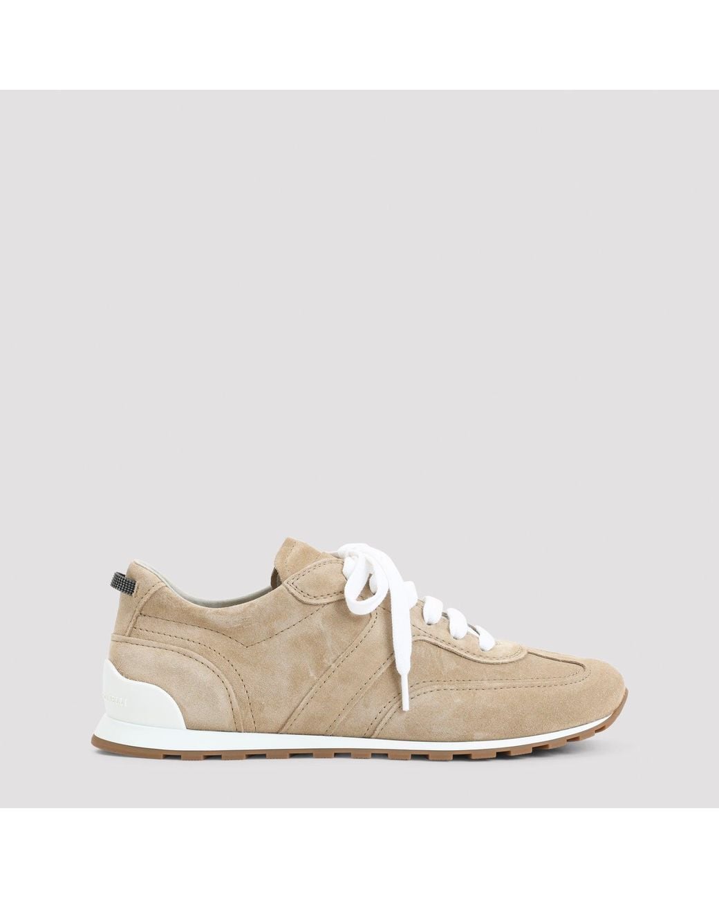 Brunello Cucinelli Natural Suede Runner Sneakers