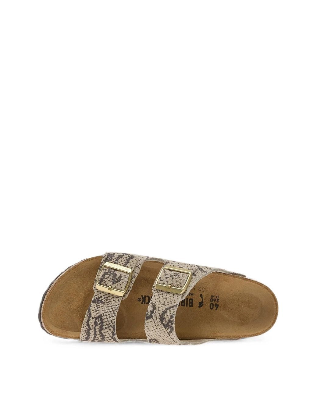 Birkenstock White Arizona Snake Oyster, Suede Leather
