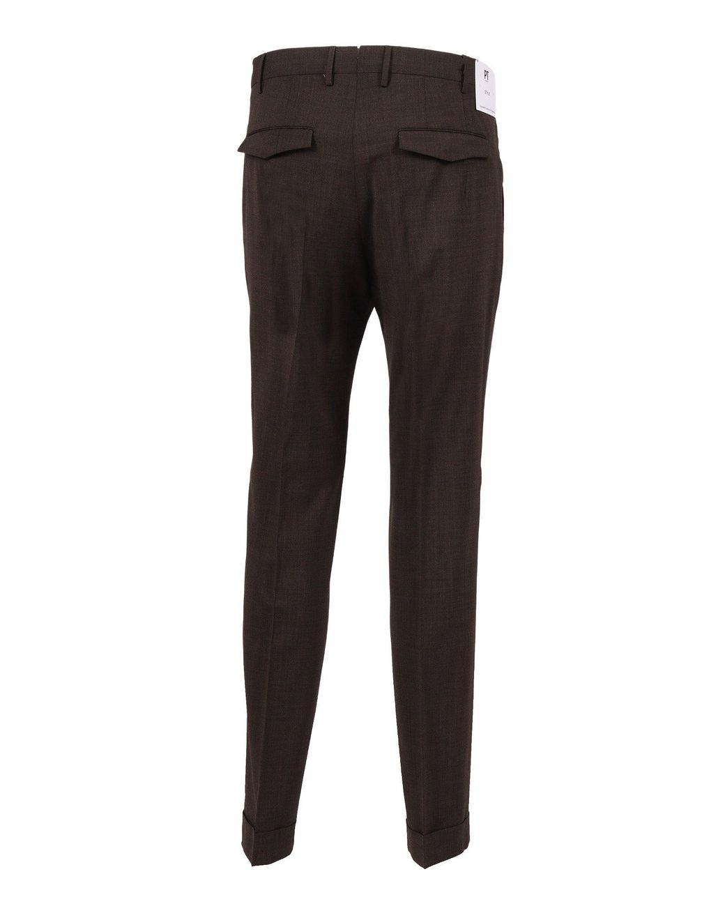 PT01 Gray Master, 1 Pleat, Diagonal Pockets, Flap Back Pockets, Turn Up