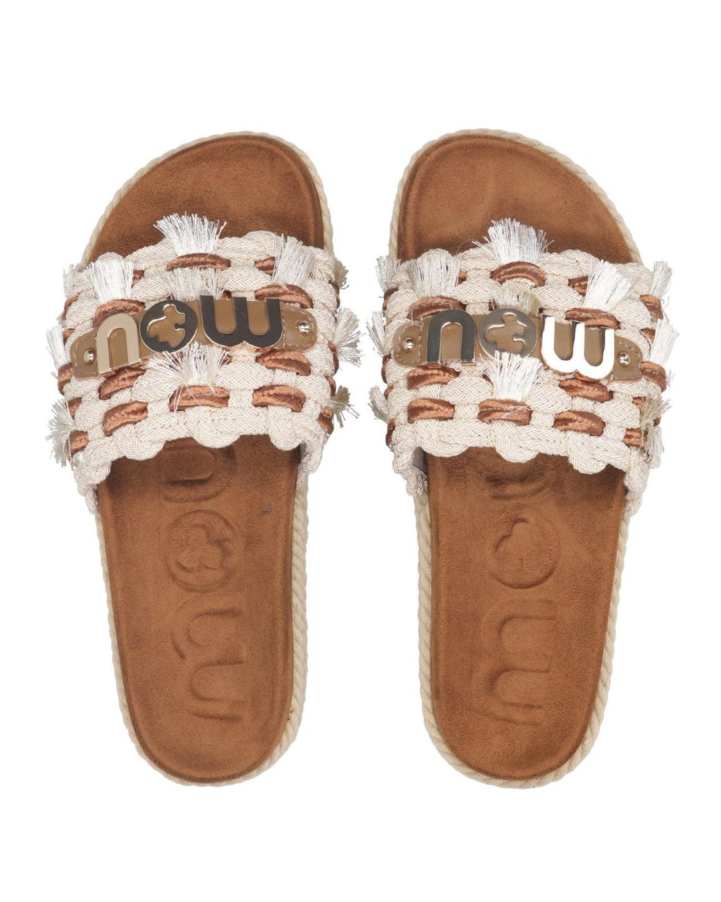 Mou White Sandalen Beige