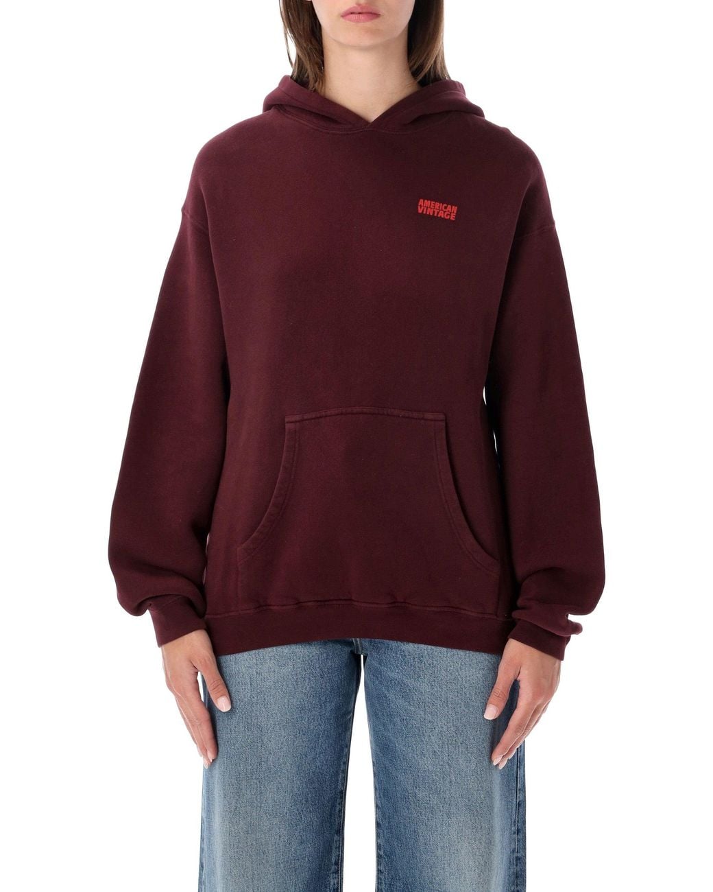 American Vintage Red Izubird Hoodie