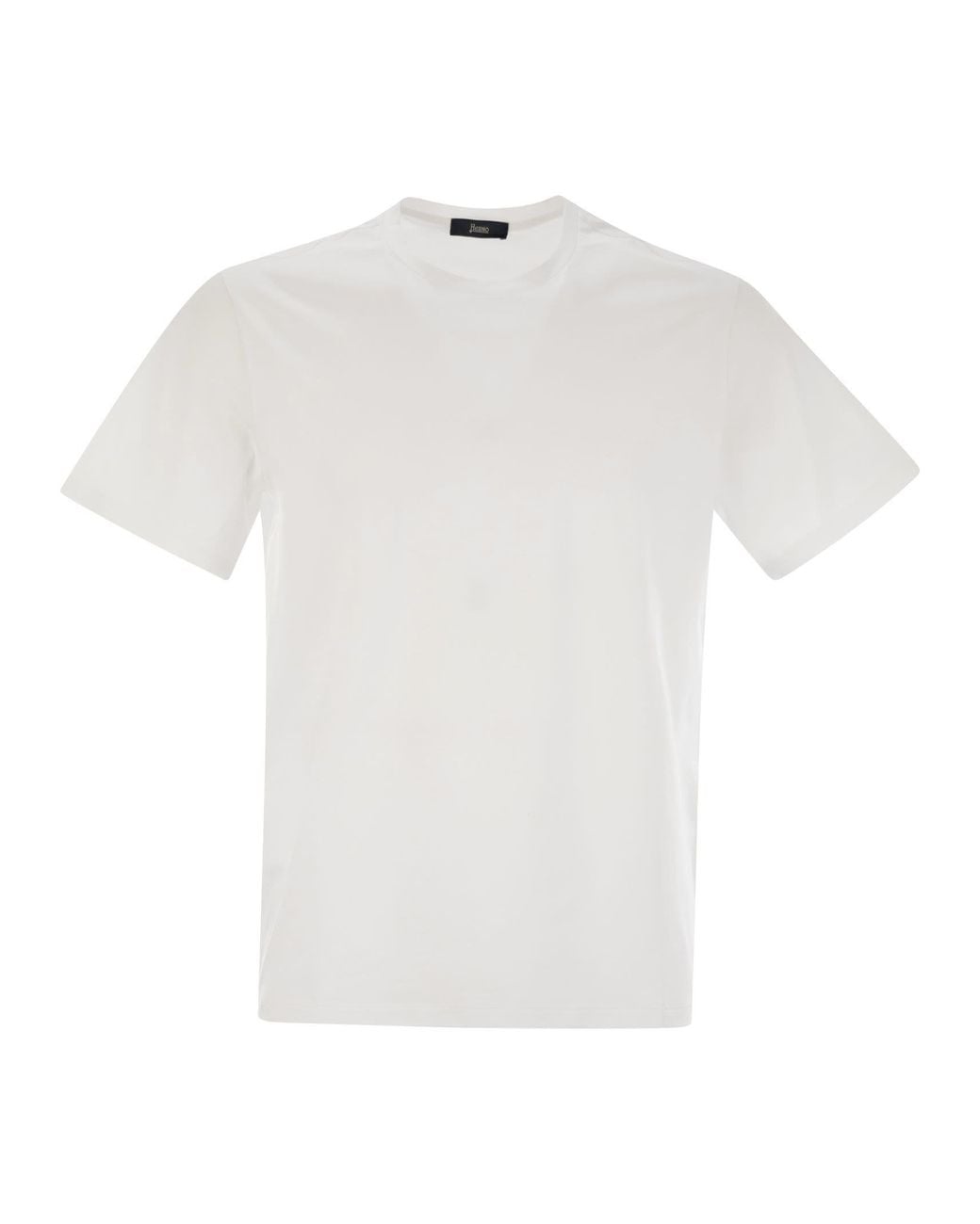 Herno White Stretch Cotton T-Shirt for men