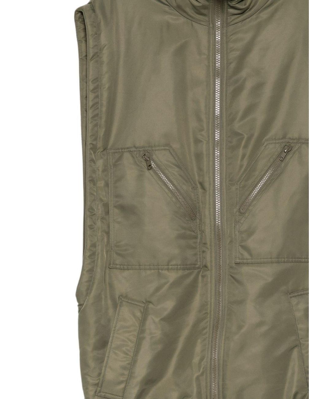 MM6 by Maison Margiela Green Oversized Down Vest