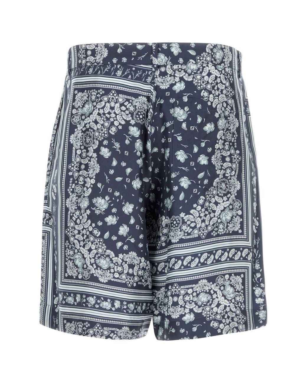 Fendi Blue Printed Shorts for men